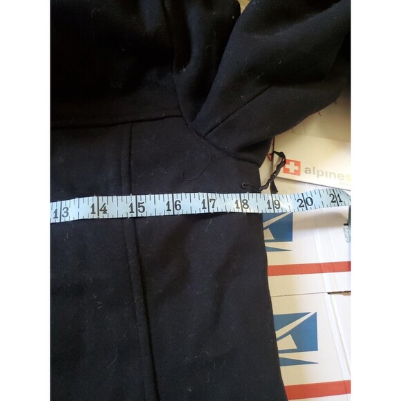 Alpine Swiss Duffy Womens Hooded Parka Fur Trim Wool Coat Toggle Button Jacket S - Picture 15 of 16